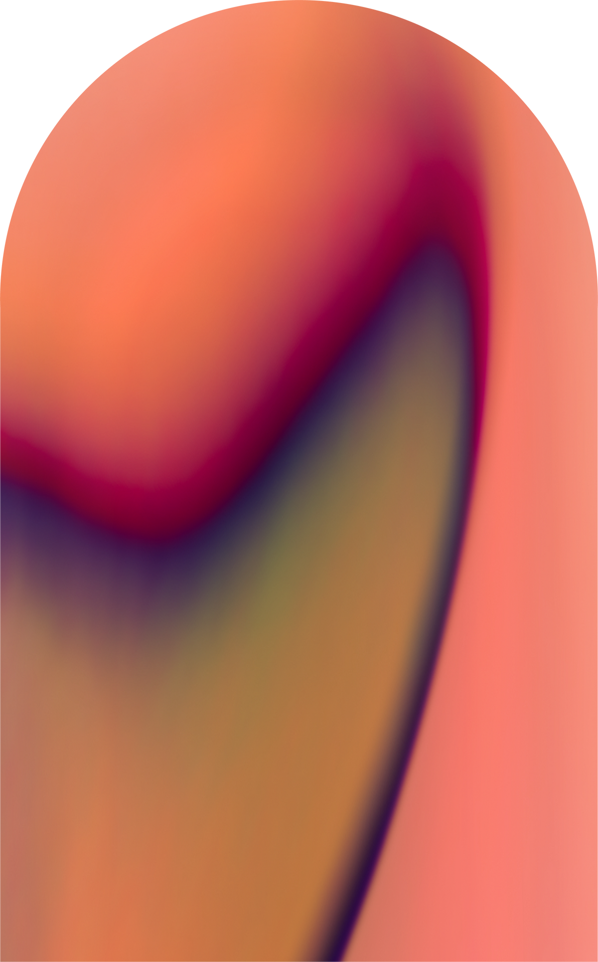ARC – acrylic glass artwork by Luis West, bold orange gradient in a classic arc on translucent acrylic