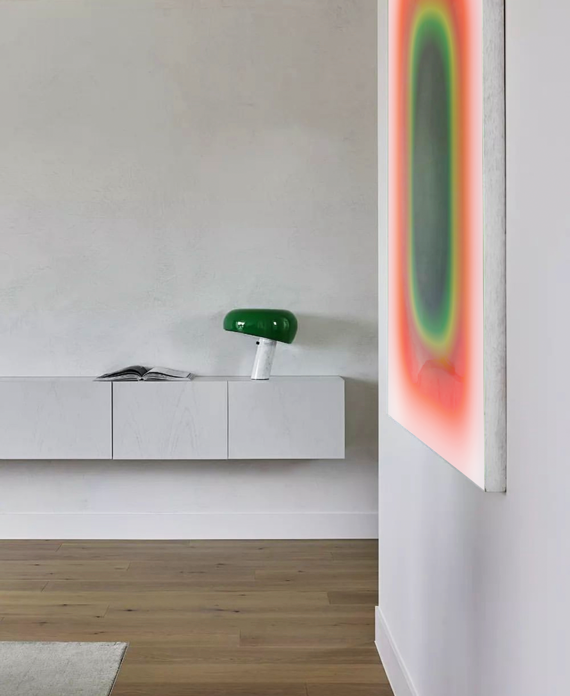 GREEN PILL – acrylic glass artwork by Luis West, view 2