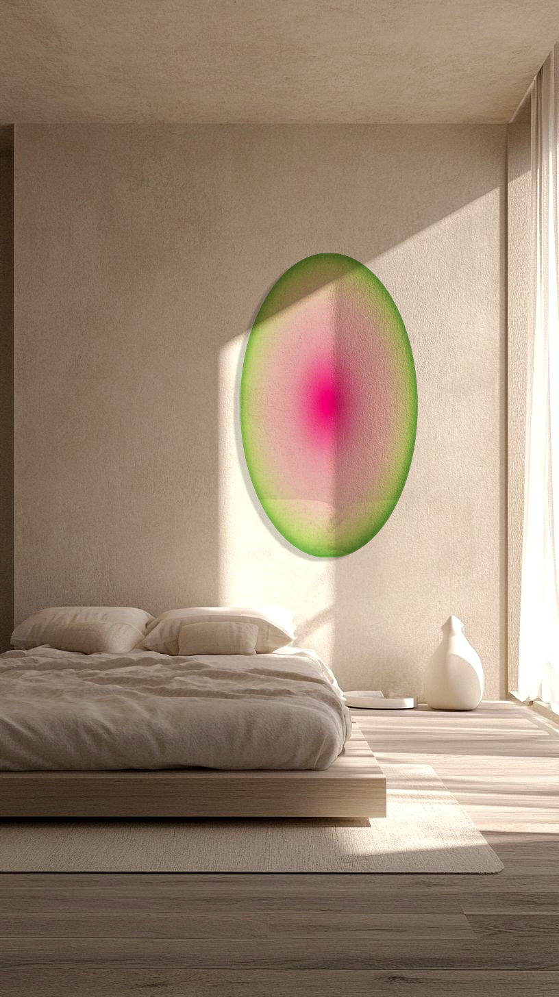 GREEN ELLIPSE – acrylic glass artwork by Luis West, view 3