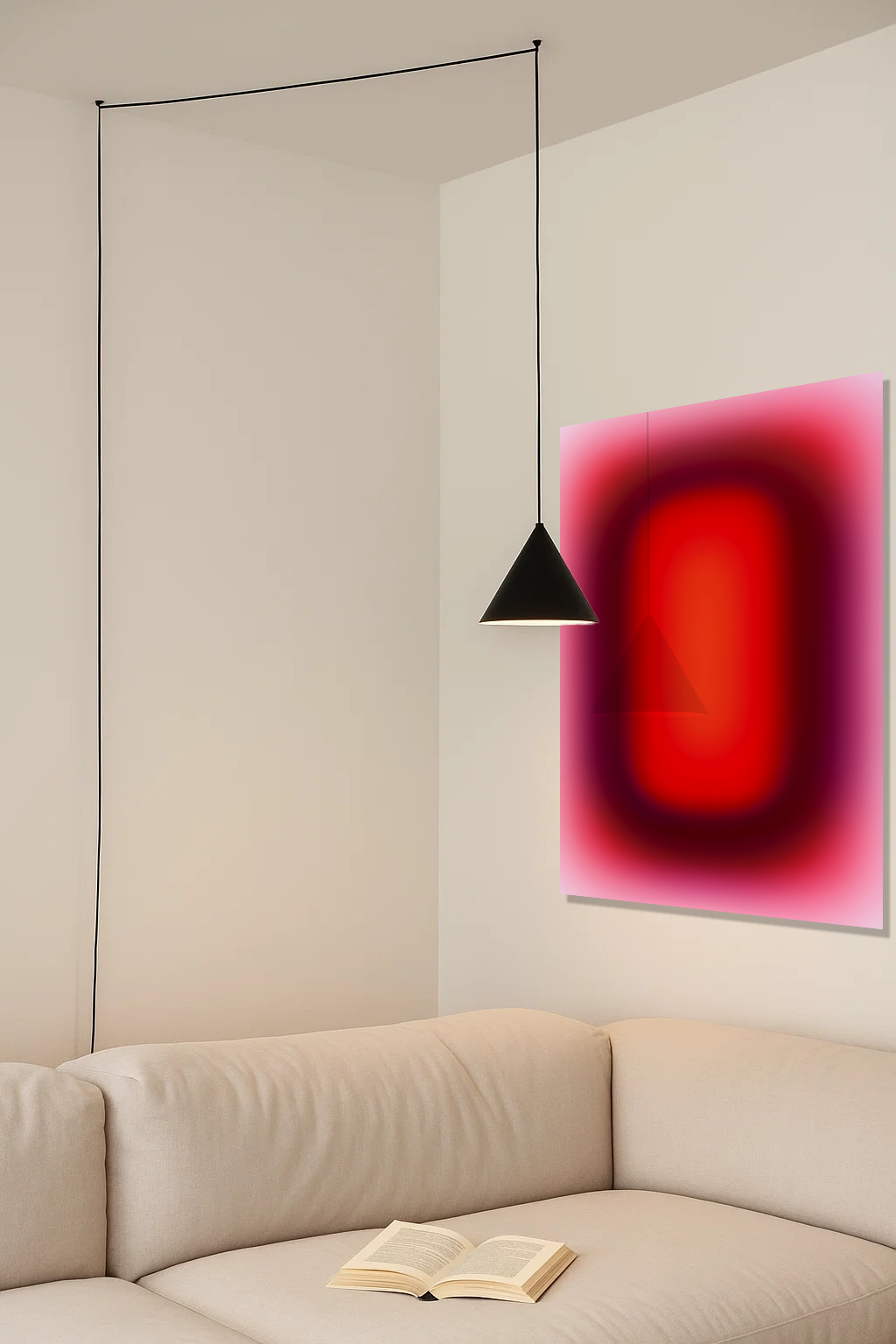 BURGUNDY PILL – acrylic glass artwork by Luis West, view 3