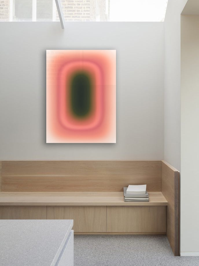 PINK-GREEN PILL – acrylic glass artwork by Luis West, view 3
