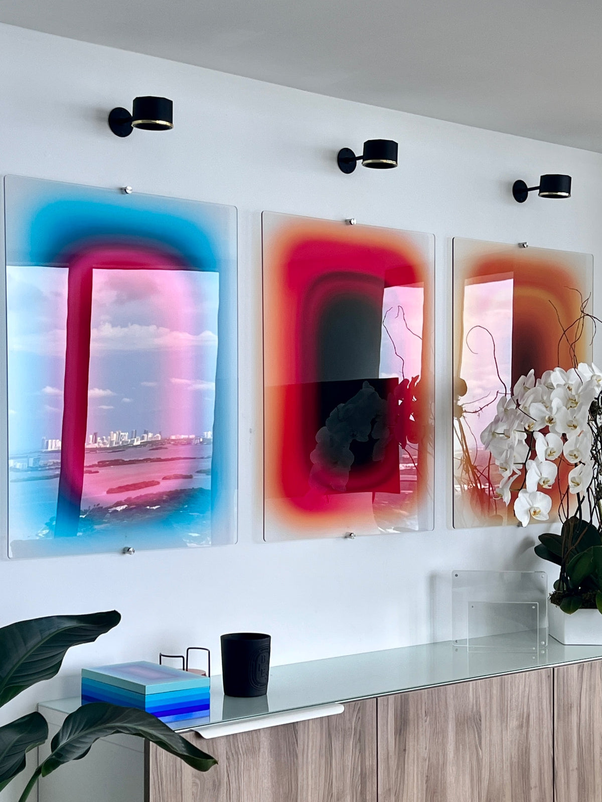 SUNSET FOREST PILL – acrylic glass artwork by Luis West, view 2