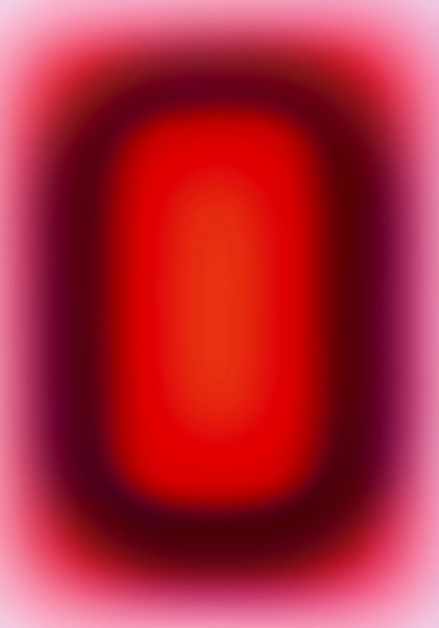 BURGUNDY PILL – acrylic glass artwork by Luis West, deep autumnal gradient on translucent acrylic