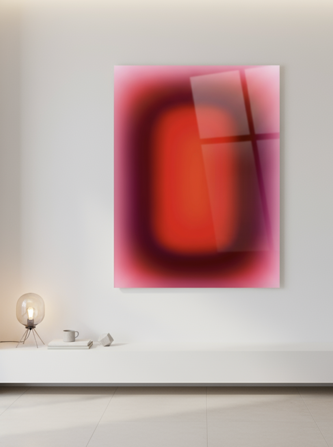 BURGUNDY PILL – acrylic glass artwork by Luis West, view 2