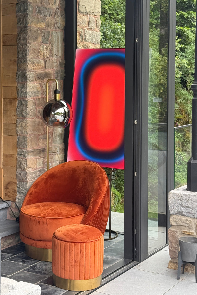 911 LIVERY LIGHTBOX L by Luis West – canvas lit from within, brushed aluminium LED frame