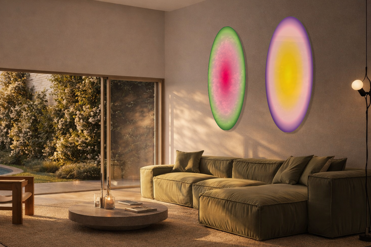 GREEN ELLIPSE – acrylic glass artwork by Luis West, view 4