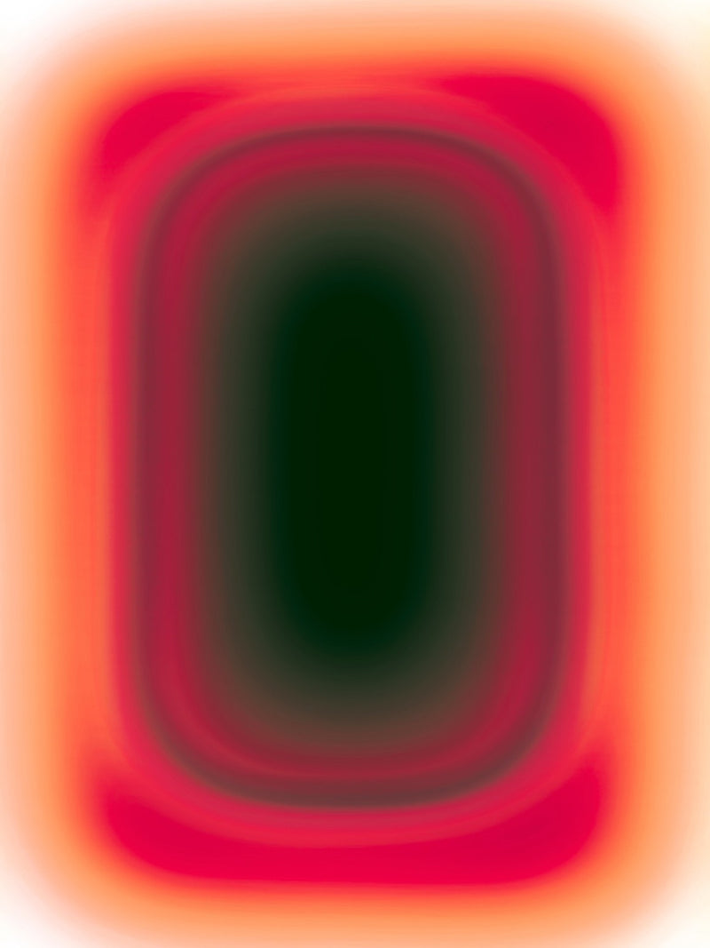 SUNSET FOREST PILL – acrylic glass artwork by Luis West, sunset gradient on translucent acrylic