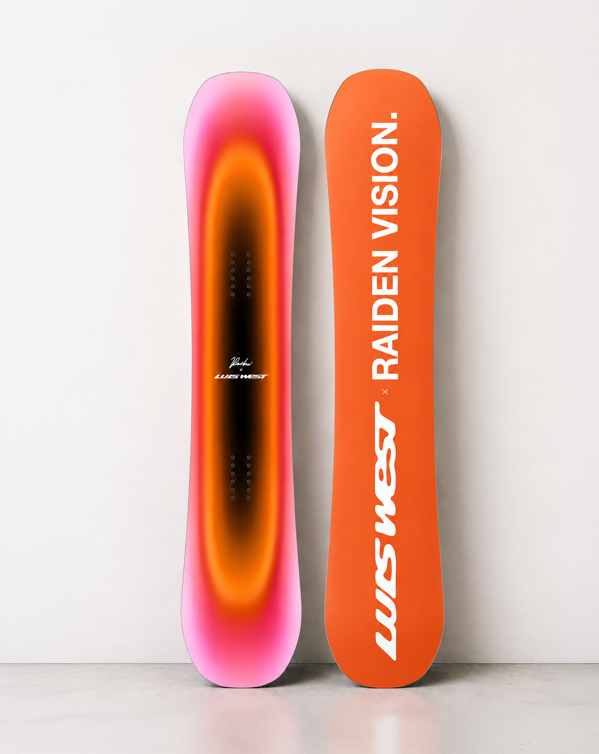 ALPENGLOW SNOWBOARD, front and back