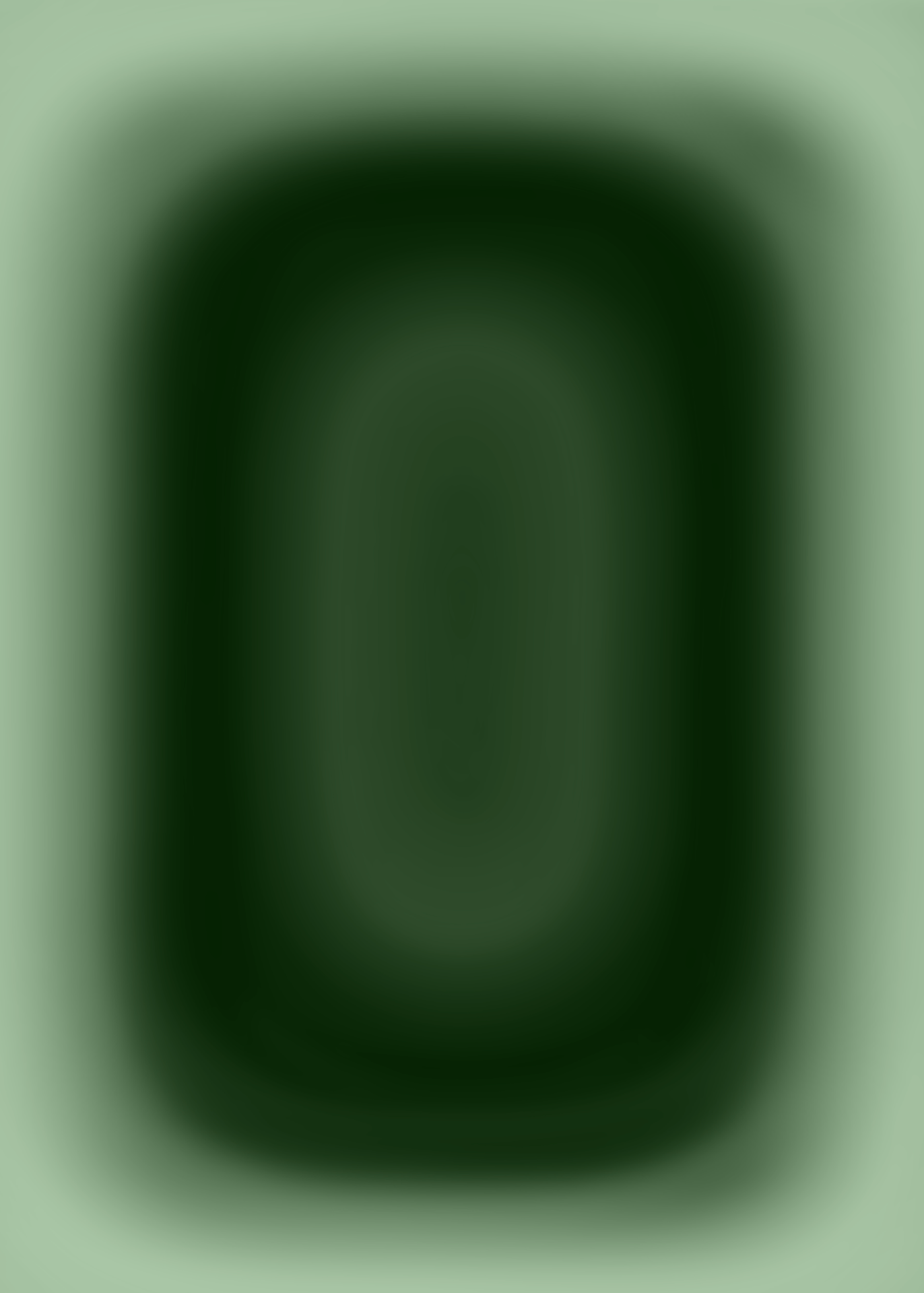 SPRUCE GREEN PILL – acrylic glass artwork by Luis West, dark green gradient on translucent acrylic